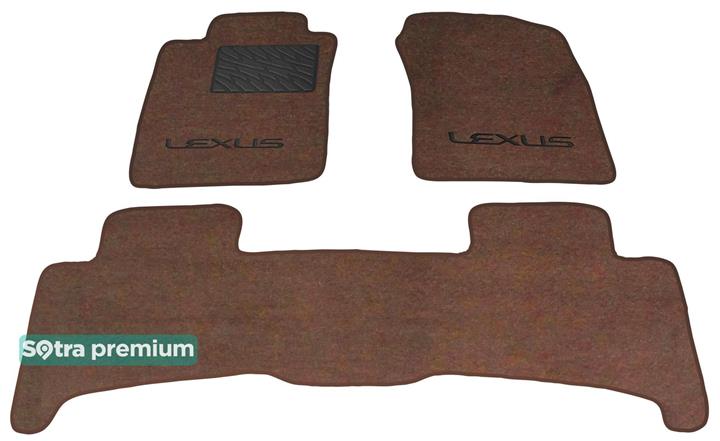 Sotra 01501-CH-CHOCO Interior mats Sotra two-layer brown for Lexus Gx470 (2003-2009), set 01501CHCHOCO