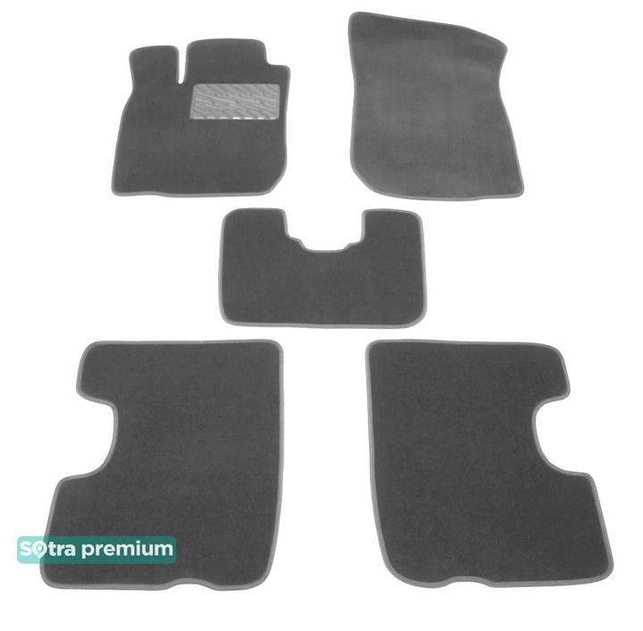 Sotra 06732-6-CH-GREY Interior mats Sotra two-layer gray for Dacia Logan mcv (2007-2012), set 067326CHGREY
