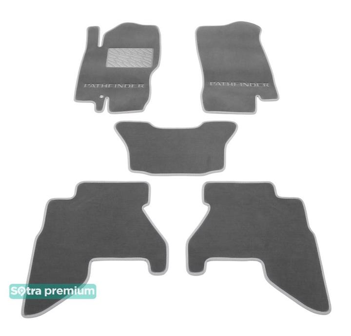 Sotra 06928-CH-GREY Interior mats Sotra two-layer gray for Nissan Pathfinder (2005-2010), set 06928CHGREY