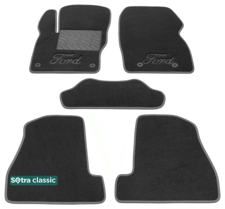Sotra 07215-6-GD-GREY Interior mats Sotra two-layer gray for Ford Focus us (2010-2014), set 072156GDGREY