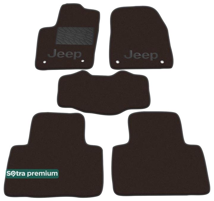 Sotra 07236-6-CH-CHOCO Interior mats Sotra two-layer brown for Jeep Grand cherokee (2014-), set 072366CHCHOCO