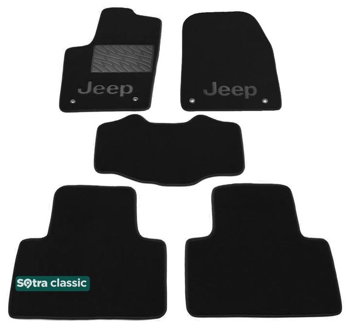 Sotra 07236-6-GD-BLACK Interior mats Sotra two-layer black for Jeep Grand cherokee (2014-), set 072366GDBLACK