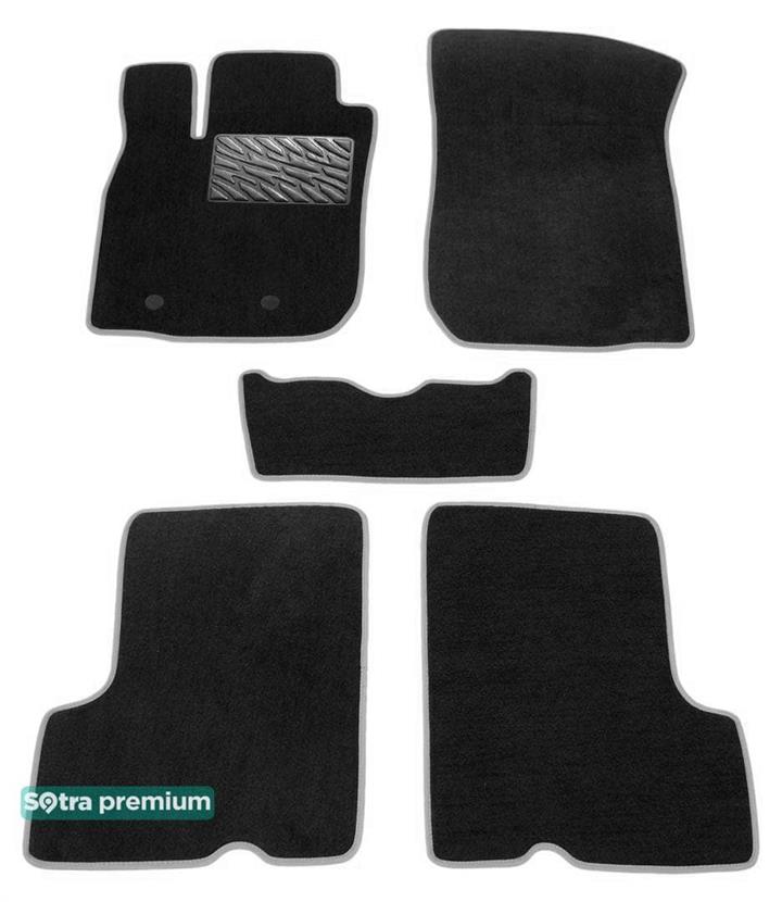 Sotra 07423-6-CH-BLACK Interior mats Sotra two-layer black for Dacia Duster (2009-2013), set 074236CHBLACK