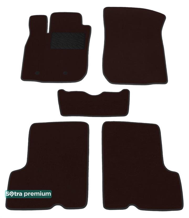 Sotra 07423-6-CH-CHOCO Interior mats Sotra two-layer brown for Dacia Duster (2009-2013), set 074236CHCHOCO