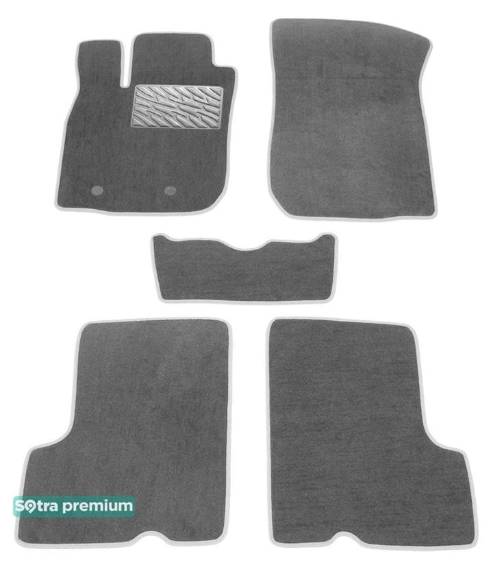 Sotra 07423-6-CH-GREY Interior mats Sotra two-layer gray for Dacia Duster (2009-2013), set 074236CHGREY