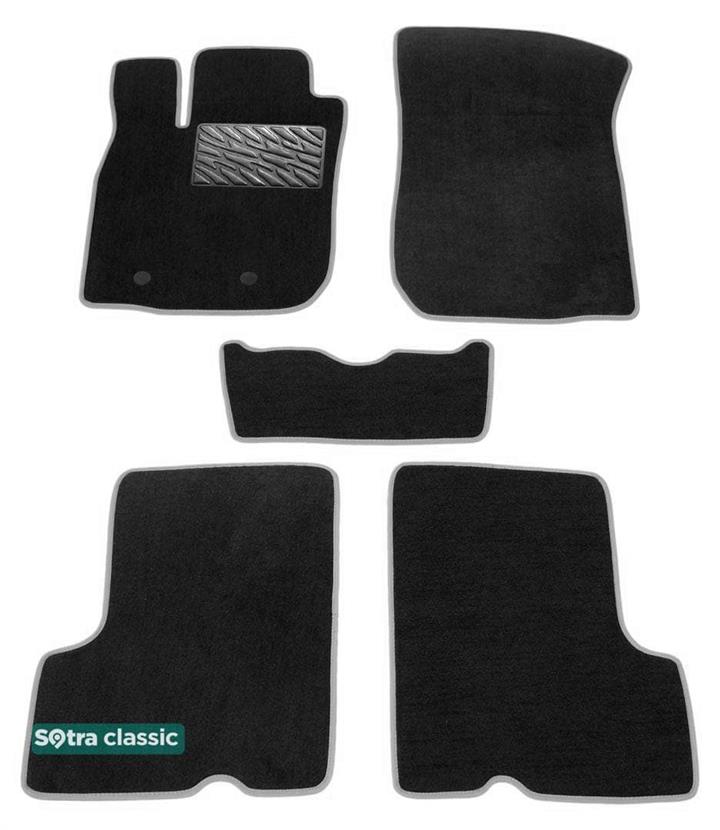 Sotra 07423-6-GD-BLACK Interior mats Sotra two-layer black for Dacia Duster (2009-2013), set 074236GDBLACK