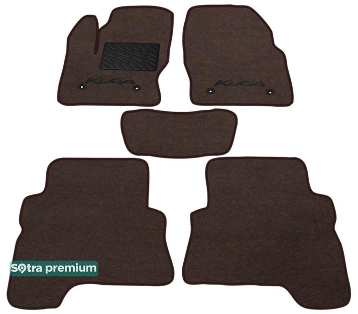 Sotra 07514-6-CH-CHOCO Interior mats Sotra two-layer brown for Ford Kuga (2016-), set 075146CHCHOCO