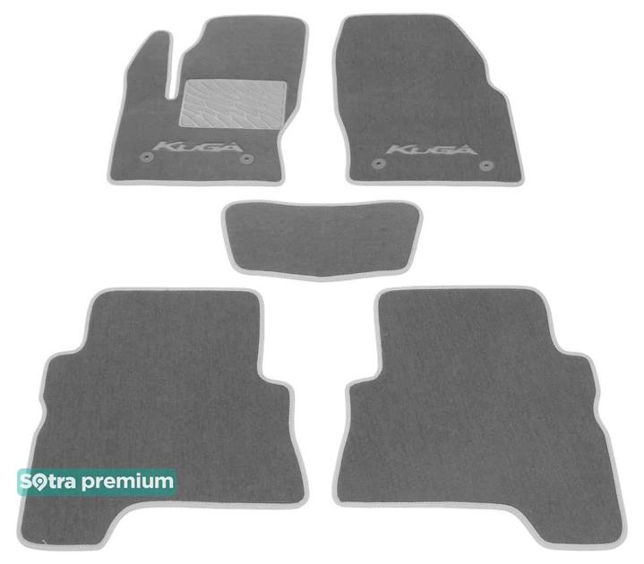 Sotra 07514-6-CH-GREY Interior mats Sotra two-layer gray for Ford Kuga (2016-), set 075146CHGREY