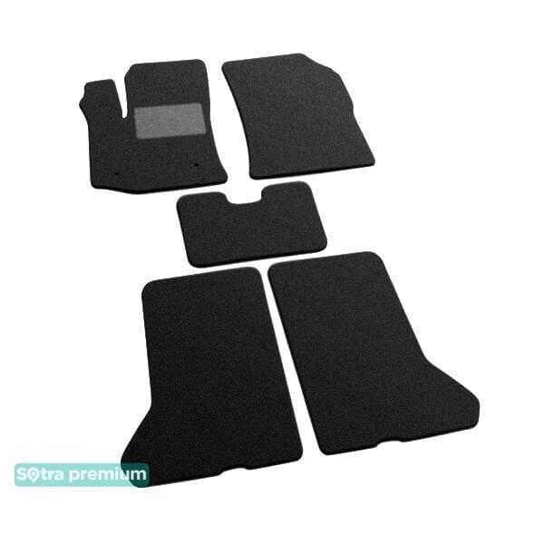 Sotra 07544-6-CH-BLACK Interior mats Sotra two-layer black for Dacia Dokker (2012-), set 075446CHBLACK