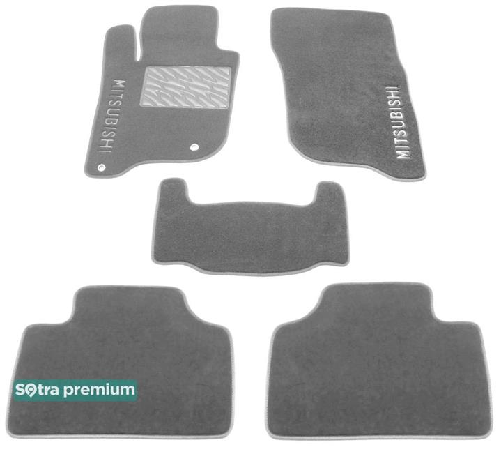 Sotra 08655-6-CH-GREY Interior mats Sotra two-layer gray for Mitsubishi Pajero sport (2016-), set 086556CHGREY