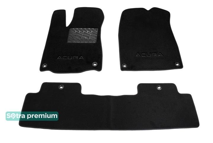 Sotra 08689-6-CH-BLACK Interior mats Sotra two-layer black for Acura Mdx (2014-), set 086896CHBLACK