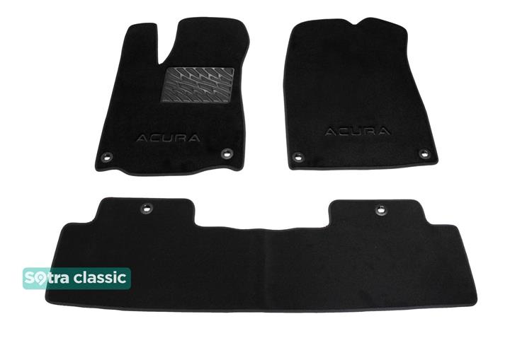 Sotra 08689-6-GD-BLACK Interior mats Sotra two-layer black for Acura Mdx (2014-), set 086896GDBLACK