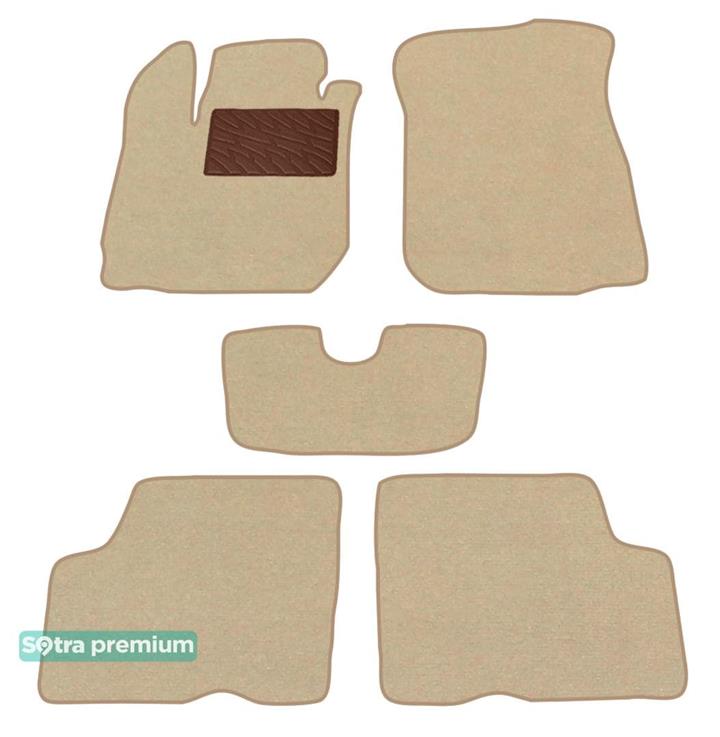 Sotra 08702-6-CH-BEIGE Interior mats Sotra two-layer beige for Dacia Duster (2014-2017), set 087026CHBEIGE