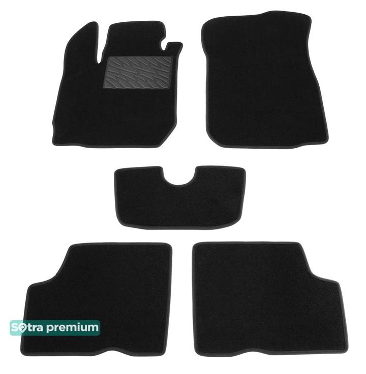 Sotra 08702-6-CH-BLACK Interior mats Sotra two-layer black for Dacia Duster (2014-2017), set 087026CHBLACK