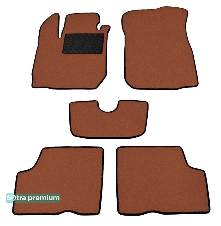 Sotra 08702-6-CH-TERRA Interior mats Sotra two-layer terracotta for Dacia Duster (2014-2017), set 087026CHTERRA
