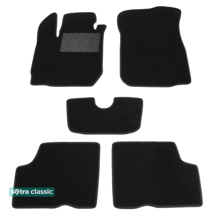 Sotra 08702-6-GD-BLACK Interior mats Sotra two-layer black for Dacia Duster (2014-2017), set 087026GDBLACK