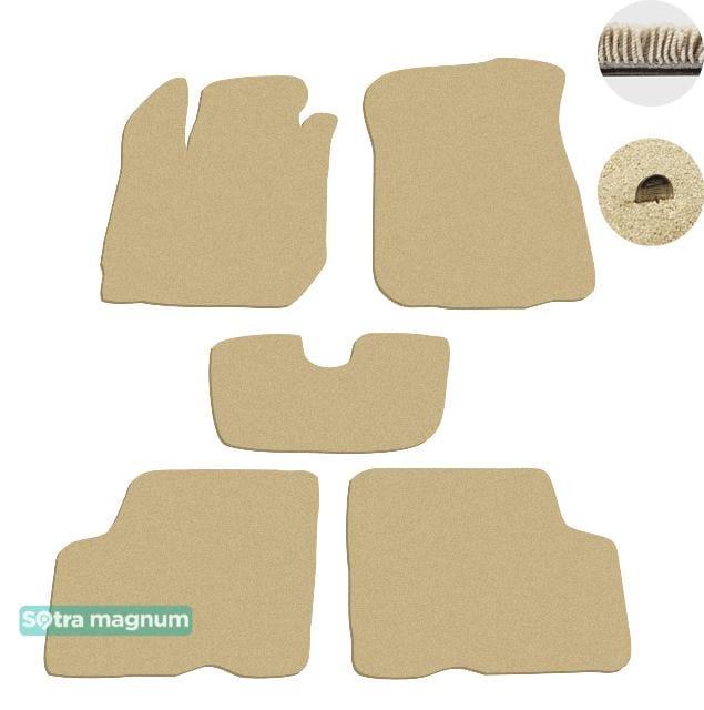 Sotra 08702-6-MG20-BEIGE Interior mats Sotra two-layer beige for Dacia Duster (2014-2017), set 087026MG20BEIGE