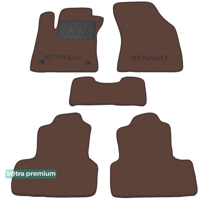 Sotra 08756-CH-CHOCO Interior mats Sotra two-layer brown for Renault Megane (2016-), set 08756CHCHOCO