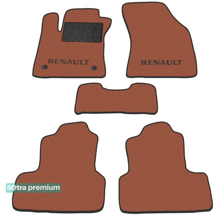 Sotra 08756-CH-TERRA Interior mats Sotra two-layer terracotta for Renault Megane (2016-), set 08756CHTERRA