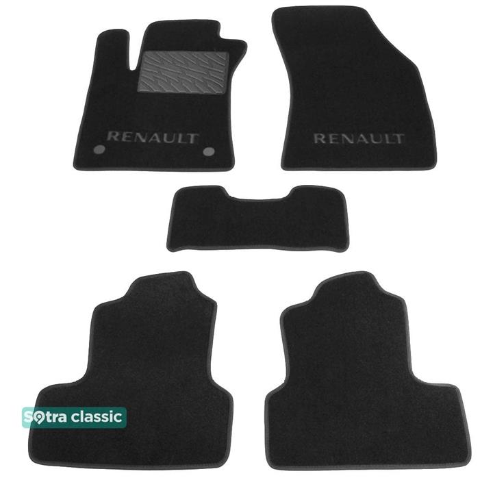 Sotra 08756-GD-BLACK Interior mats Sotra two-layer black for Renault Megane (2016-), set 08756GDBLACK