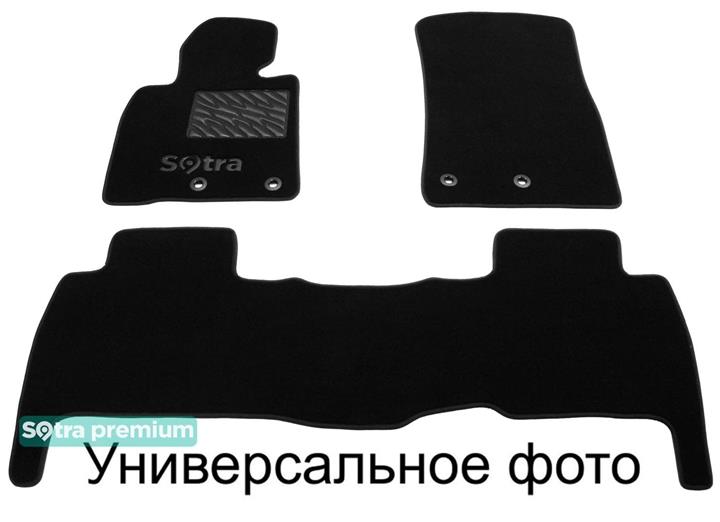 Sotra 08761-6-CH-BLACK Interior mats Sotra two-layer black for Dacia Logan mcv stepway (2012-), set 087616CHBLACK