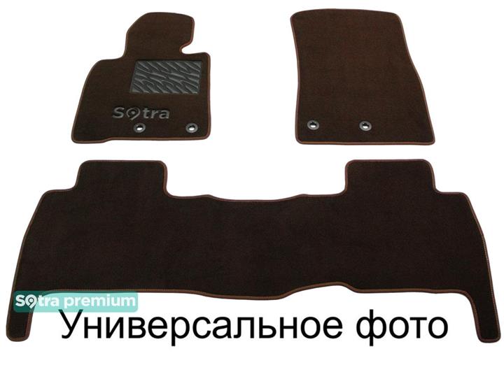 Sotra 08761-6-CH-CHOCO Interior mats Sotra two-layer brown for Dacia Logan mcv stepway (2012-), set 087616CHCHOCO