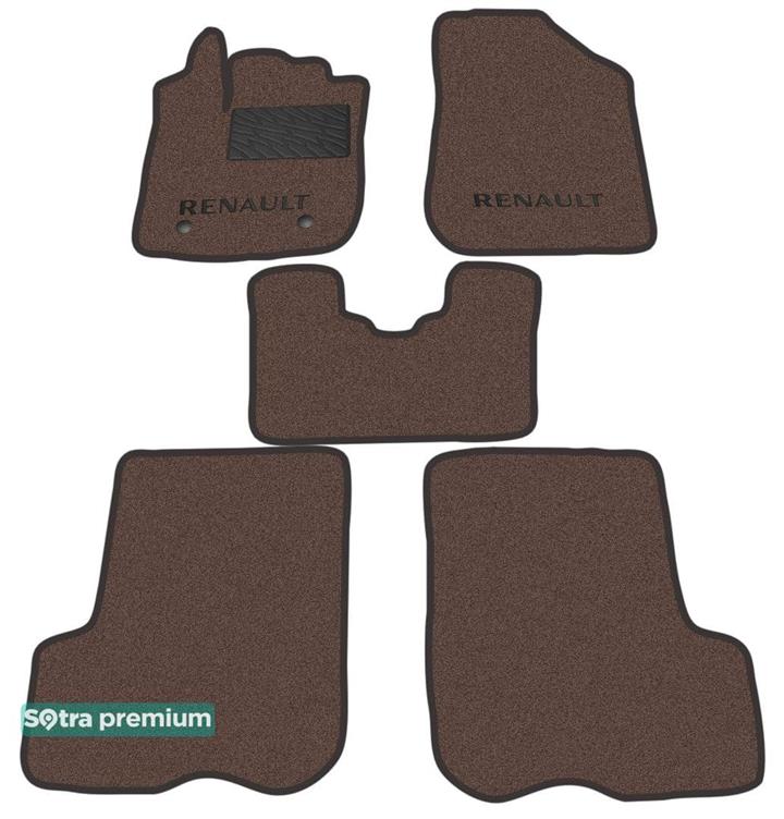 Sotra 08761-CH-CHOCO Interior mats Sotra two-layer brown for Renault Logan mcv stepway (2012-), set 08761CHCHOCO