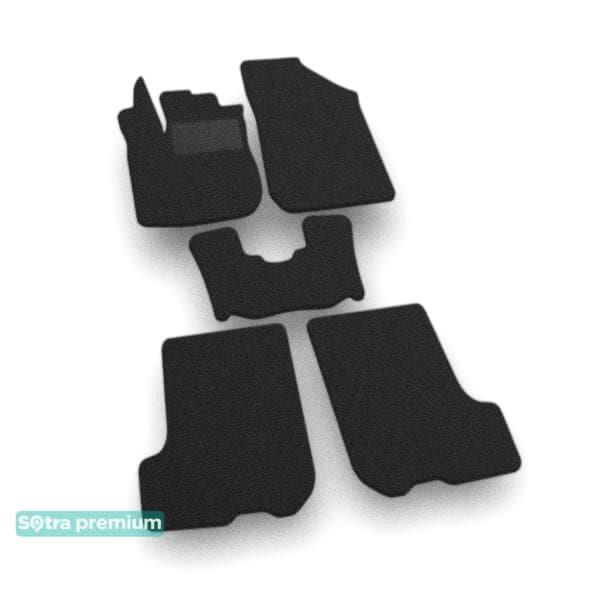 Sotra 08763-CH-BLACK Interior mats Sotra two-layer black for Renault Sandero (2013-), set 08763CHBLACK