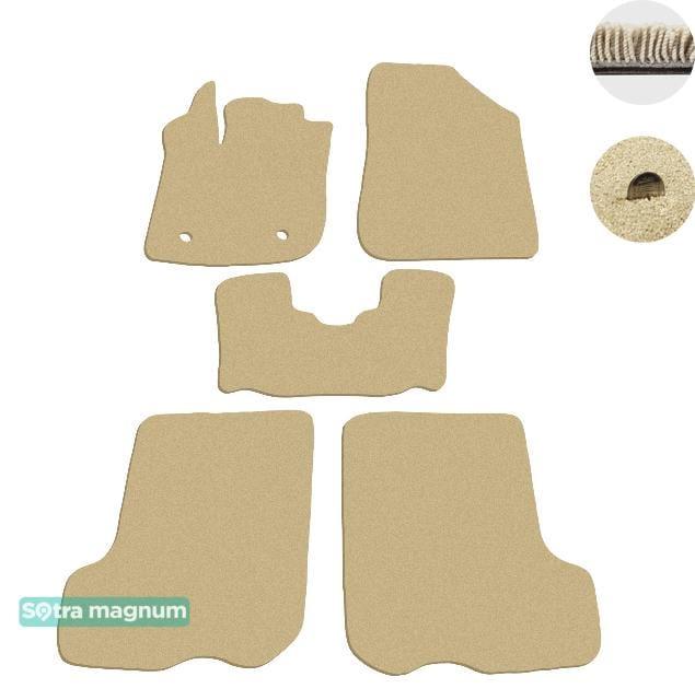 Sotra 08765-6-MG20-BEIGE Interior mats Sotra two-layer beige for Dacia Sandero stepway (2013-), set 087656MG20BEIGE