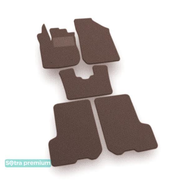 Sotra 08767-CH-CHOCO Interior mats Sotra two-layer brown for Renault Logan (2012-), set 08767CHCHOCO