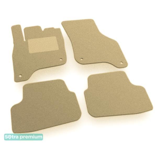 Sotra 08772-CH-BEIGE Interior mats Sotra two-layer beige for Volkswagen e-golf (2014-), set 08772CHBEIGE