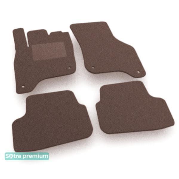 Sotra 08772-CH-CHOCO Interior mats Sotra two-layer brown for Volkswagen e-golf (2014-), set 08772CHCHOCO