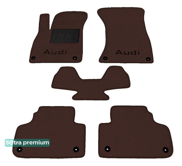 Sotra 08776-CH-CHOCO Interior mats Sotra two-layer brown for Audi Q5 (2017-), set 08776CHCHOCO