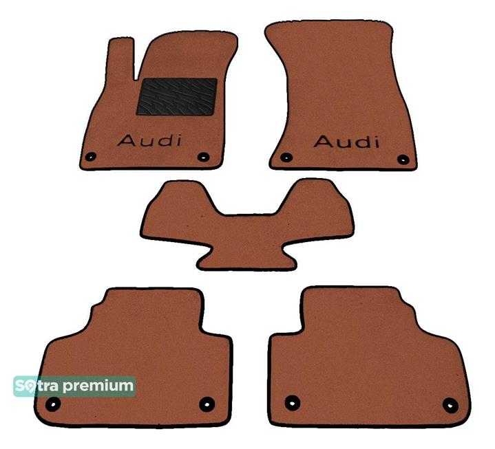 Sotra 08776-CH-TERRA Interior mats Sotra two-layer terracotta for Audi Q5 (2017-), set 08776CHTERRA