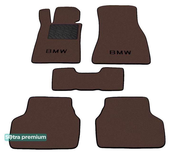 Sotra 08777-CH-CHOCO Interior mats Sotra two-layer brown for BMW 5-series (2017-), set 08777CHCHOCO