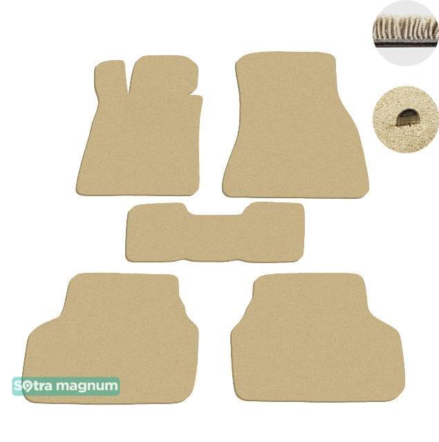 Sotra 08777-MG20-BEIGE Interior mats Sotra two-layer beige for BMW 5-series (2017-), set 08777MG20BEIGE