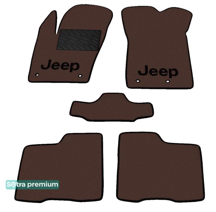 Sotra 08789-CH-CHOCO Interior mats Sotra two-layer brown for Jeep Renegade (2015-), set 08789CHCHOCO