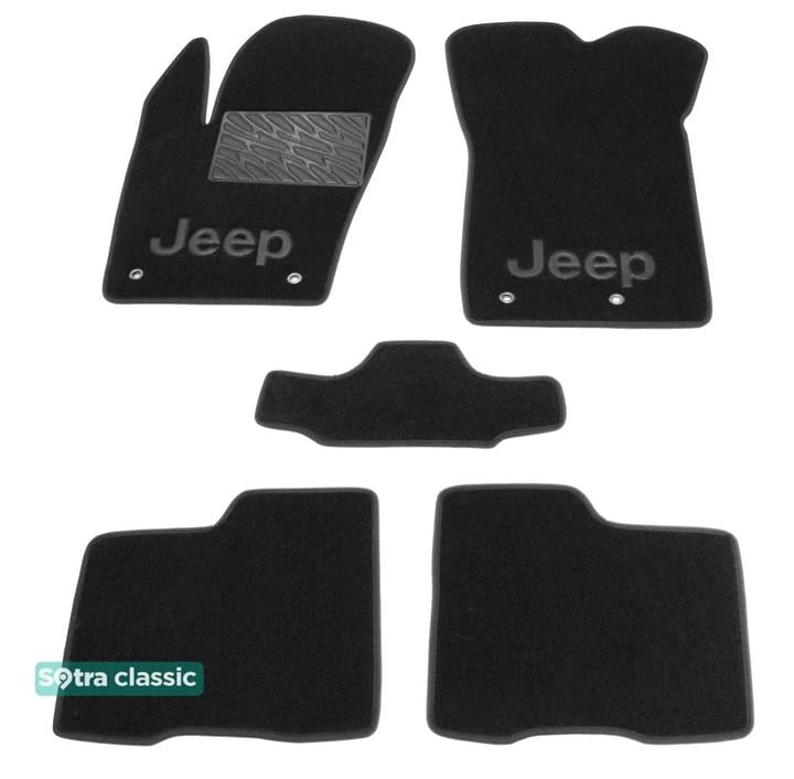 Sotra 08789-GD-BLACK Interior mats Sotra two-layer black for Jeep Renegade (2015-), set 08789GDBLACK