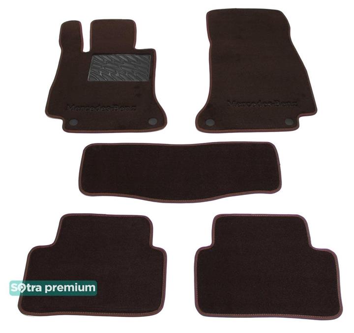 Sotra 08797-CH-CHOCO Interior mats Sotra two-layer brown for Mercedes E-class (2017-), set 08797CHCHOCO