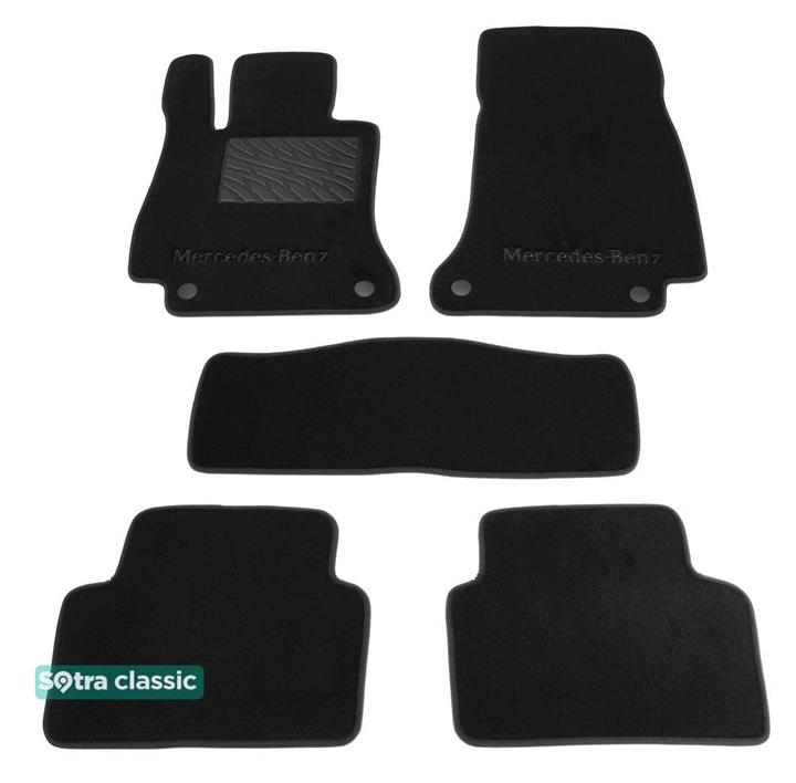Sotra 08797-GD-BLACK Interior mats Sotra two-layer black for Mercedes E-class (2017-), set 08797GDBLACK