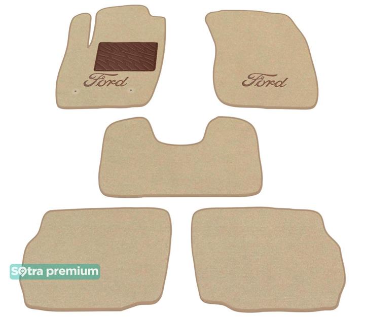 Sotra 08800-CH-BEIGE Interior mats Sotra two-layer beige for Ford Mondeo (2014-), set 08800CHBEIGE