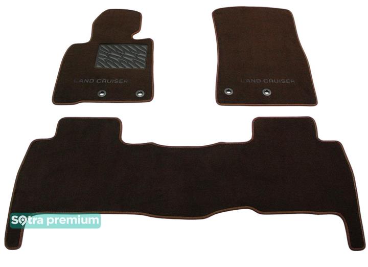 Sotra 08801-CH-CHOCO Interior mats Sotra two-layer brown for Toyota Land cruiser (2016-), set 08801CHCHOCO
