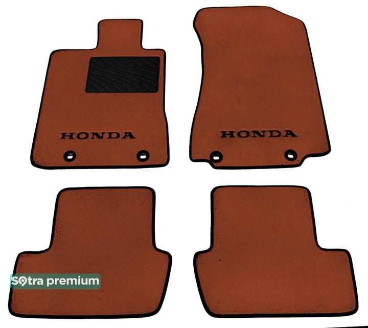 Sotra 08805-CH-TERRA Interior mats Sotra two-layer terracotta for Honda Legend (2008-2012), set 08805CHTERRA
