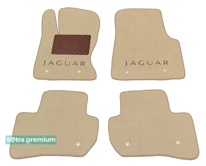 Sotra 08807-CH-BEIGE Interior mats Sotra two-layer beige for Jaguar F-pace (2016-), set 08807CHBEIGE