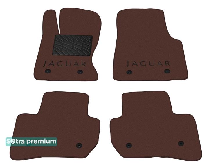 Sotra 08807-CH-CHOCO Interior mats Sotra two-layer brown for Jaguar F-pace (2016-), set 08807CHCHOCO