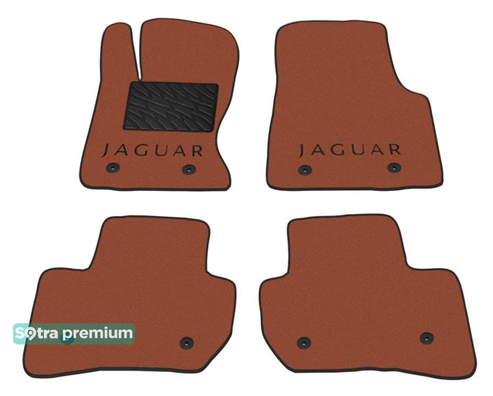 Sotra 08807-CH-TERRA Interior mats Sotra two-layer terracotta for Jaguar F-pace (2016-), set 08807CHTERRA