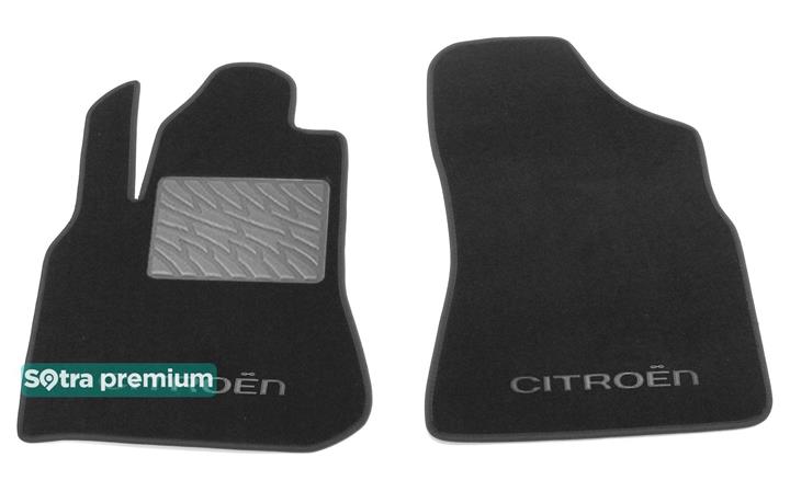 Sotra 07141-6-CH-GREY Interior mats Sotra two-layer gray for Citroen Berlingo (2008-2018), set 071416CHGREY