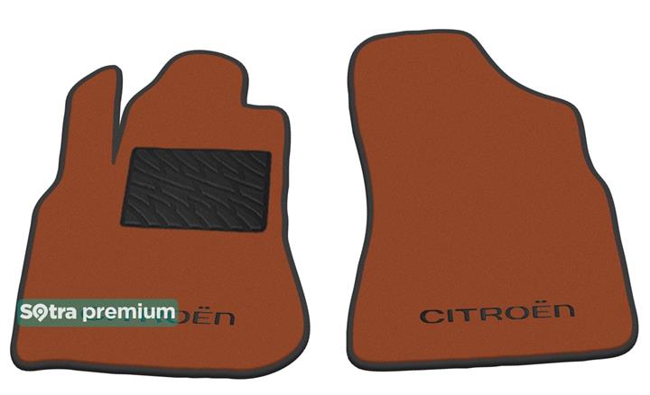Sotra 07141-6-CH-TERRA Interior mats Sotra two-layer terracotta for Citroen Berlingo (2008-2018), set 071416CHTERRA