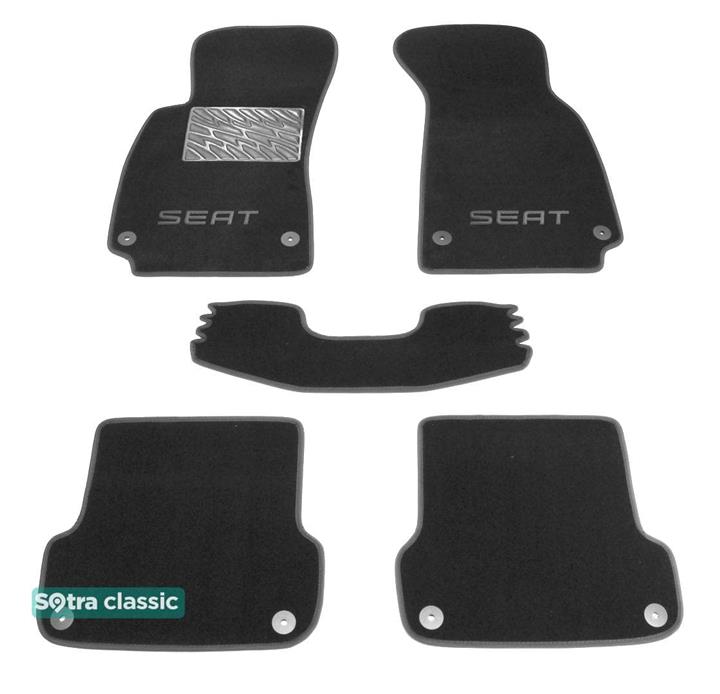 Sotra 00768-6-GD-GREY Interior mats Sotra two-layer gray for Seat Exeo (2008-2013), set 007686GDGREY