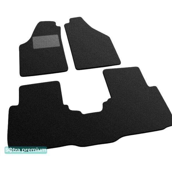 Sotra 07211-6-CH-BLACK Interior mats Sotra two-layer black for Fiat Idea (2004-2012), set 072116CHBLACK